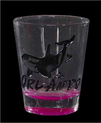 Etched Shot Glass w/ Color - Orca (Orlando Only)