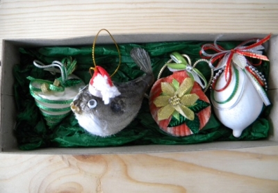 Sea Shell Christmas Ornaments (4 Pc. Box Set). 