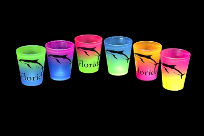 Rainbow Shot Glass Dolphin Design - Assorted Colors
