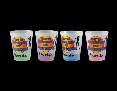 1158 - Frosted Neon Funny Shot Glass (Assorted Colors)