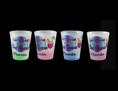 1159 - Frosted Neon Funny Shot Glass (Assorted Colors)