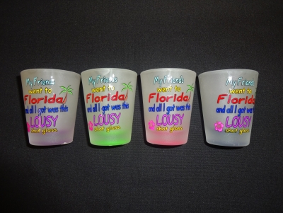 Frosted Funny Shot Glass - Lousy Shot - Assorted Colors