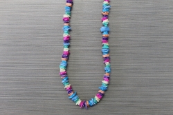 N-8337 - Multi Colored Chip Necklace