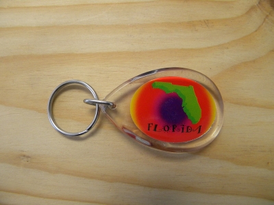 Acrylic Key Chain - Oval Florida Map (Florida Only)