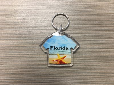 Acrylic Key Chain - T-Shirt Beach (Florida Only)