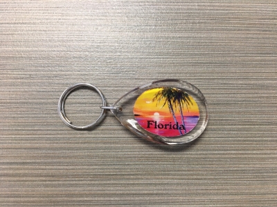 Acrylic Key Chain - Oval Sunset (Florida Only)