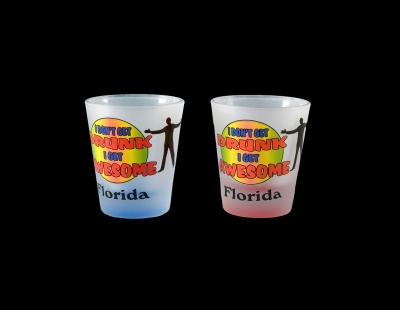  1157 - Frosted Neon Funny Shot Glass (Two Assorted Colors)