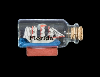 G1030 - Bottle Magnet with Ship - Assorted Colors
