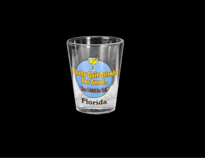 1717 - Funny Shot Glass "Drink for Evil"