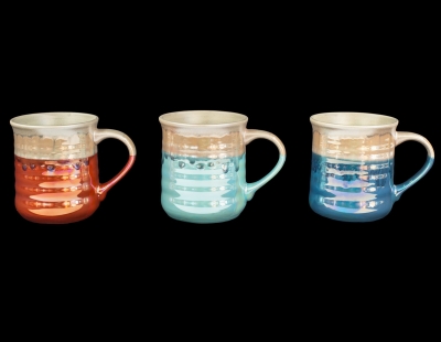 1867 - Pearl Effect Two Tone Glazed Mug 18 oz.